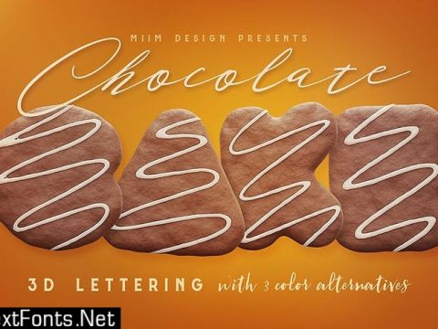 Chocolate Cake - 3D Lettering