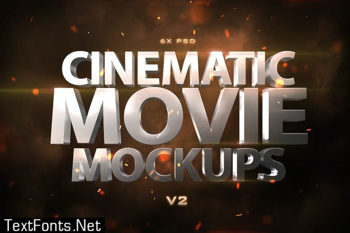 Cinematic 3D Movie Mockups V2