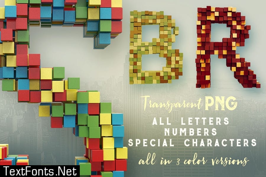 Color Cubes - 3D Lettering