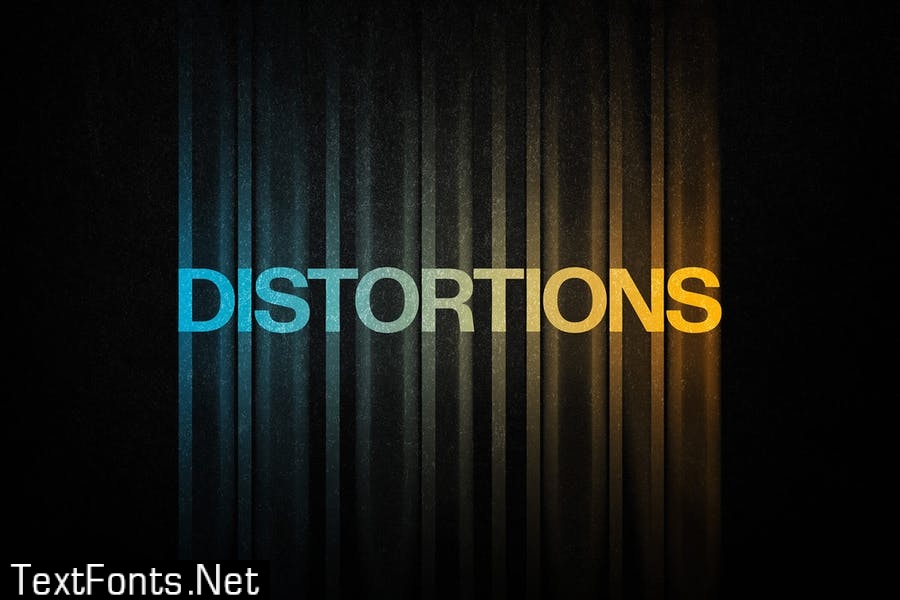 Color Distortion Text Effect