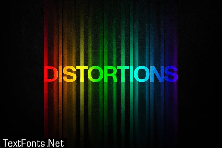 Color Distortion Text Effect