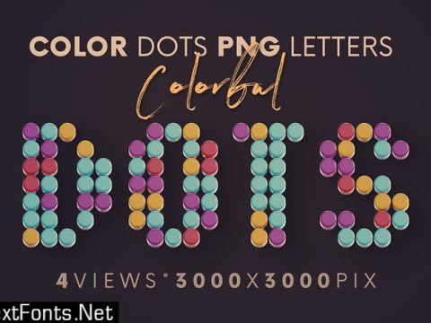 Color Dots - 3D Lettering