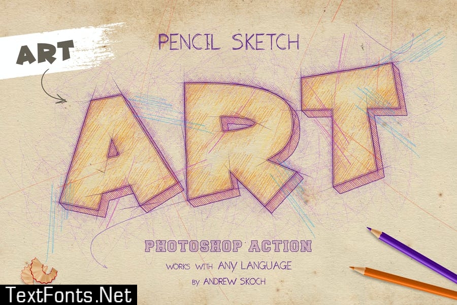 Color Pencil Sketch - Photoshop Actions