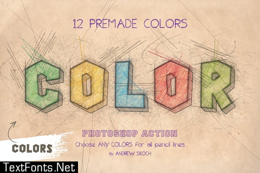 Color Pencil Sketch - Photoshop Actions