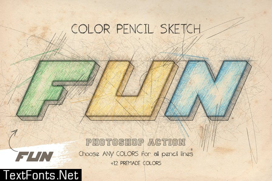 Color Pencil Sketch - Photoshop Actions