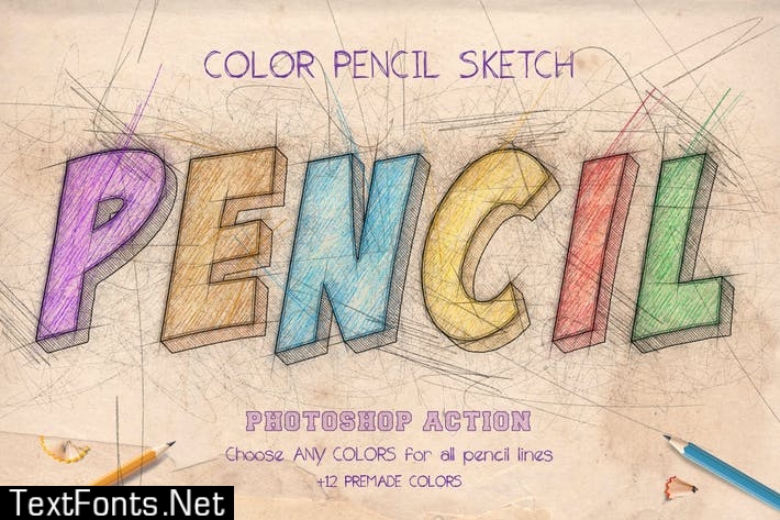 Color Pencil Sketch - Photoshop Actions