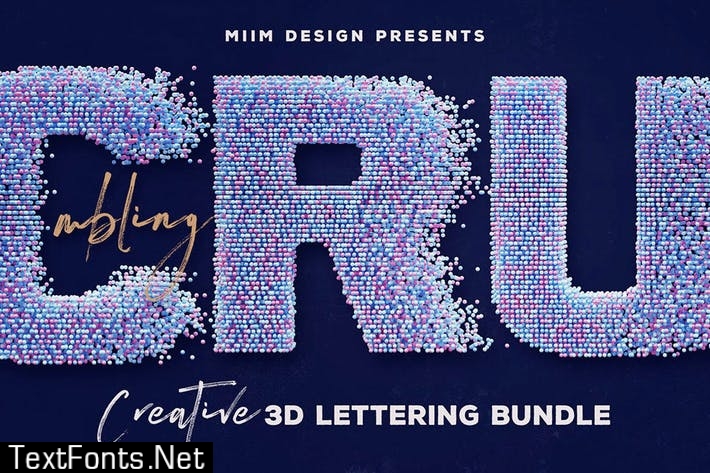 Crumbling – 3D Lettering
