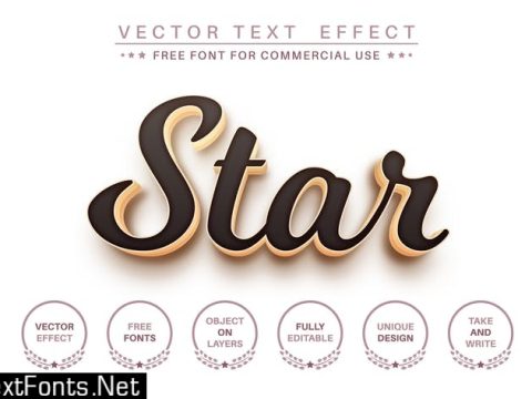 Dark gold - editable text effect, font style