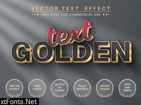 Dark gold - editable text effect, font style BWYHE5U