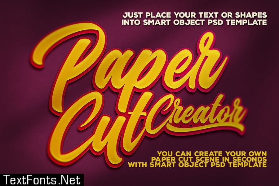 Double Paper Cut Effect & Lettering