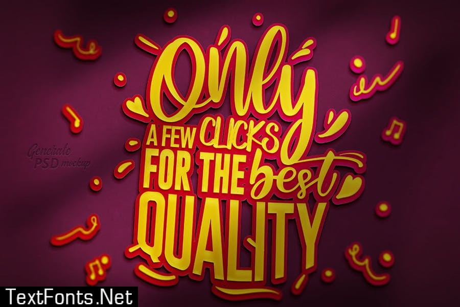 Double Paper Cut Effect & Lettering