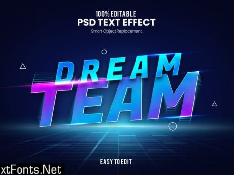 Dream Team - PSD Text Effect