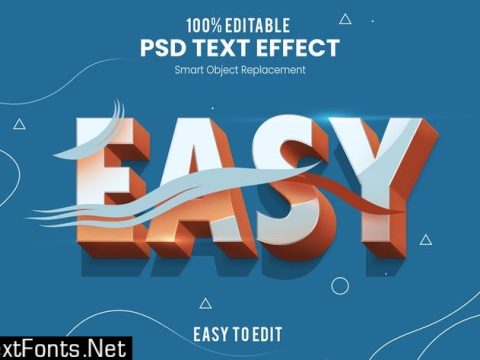 Easy - 3D text Effect PSD