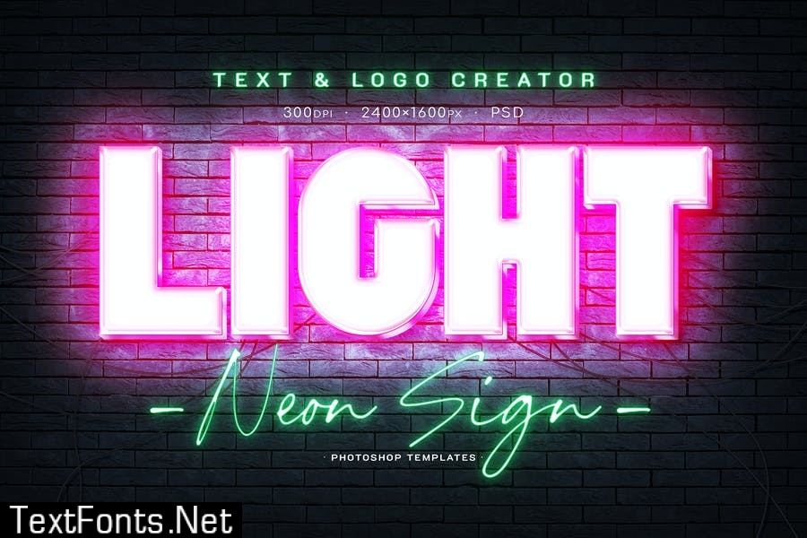 Editable Neon Signboard