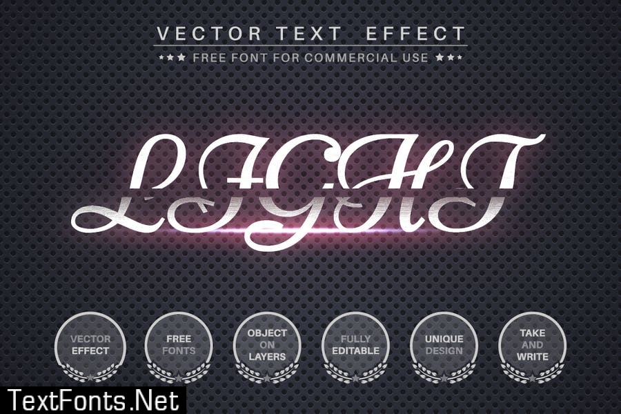 Energy ruh - editable text effect for illustrator