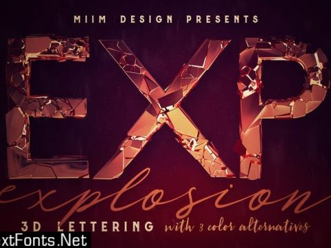 Explosion - 3D Lettering