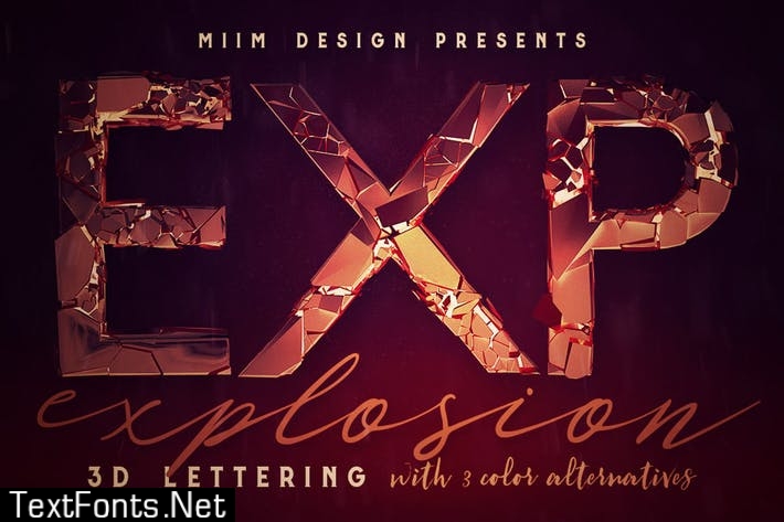 Explosion - 3D Lettering