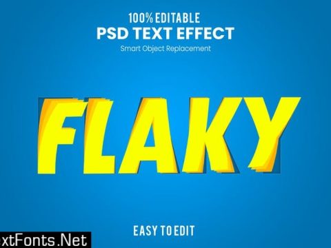 Flaky - Layered PSD Text Effect