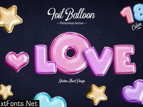 Foil Balloon - Photoshop Action