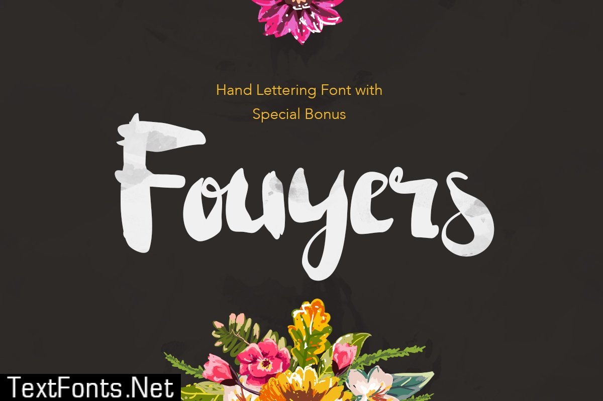 Fouyers Font + Bonus Badges & Vectors