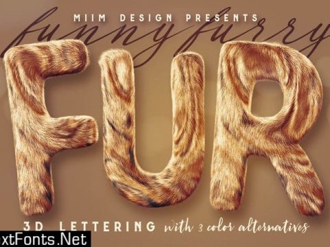 Funny Furry - 3D Lettering