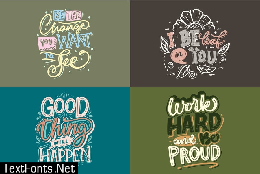 Funny Quotes Lettering Vector