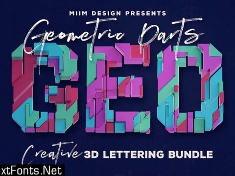 Geometric Parts – 3D Lettering