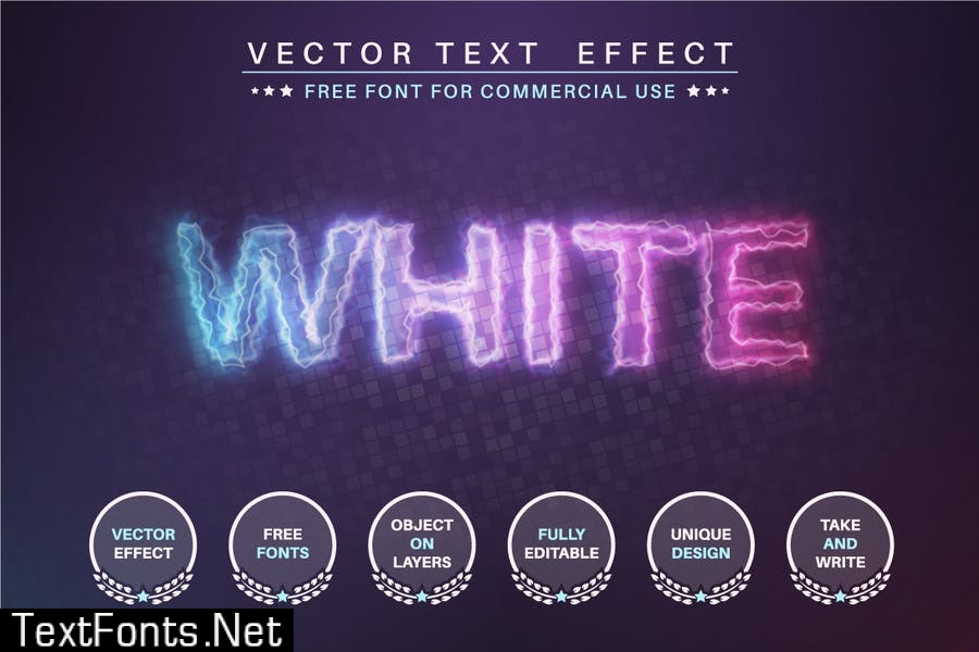 Glow ghost - editable text effect, font style