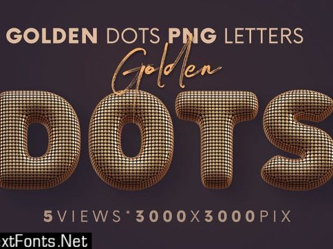 Golden Dots - 3D Lettering