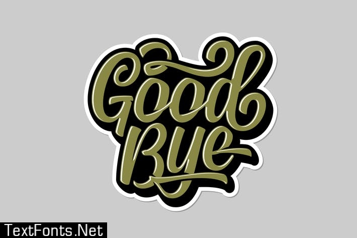 goodbye-lettering