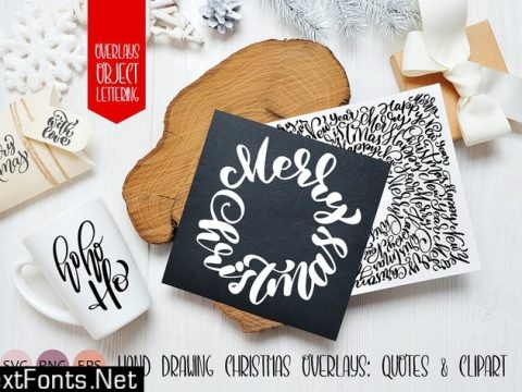 Hand Drawing Christmas Lettering and Elements