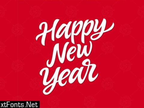 Happy New Year - vector hand drawn lettering