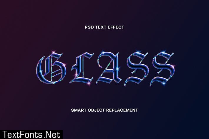 Holographic Glass Text Effect