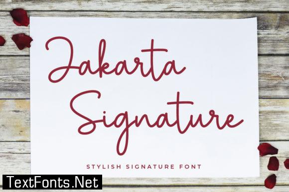 Jakarta Signature Font