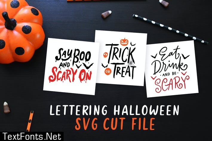 Download Lettering Halloween Svg Cut File