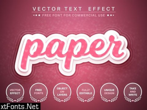 Love origami - editable text effect, font style