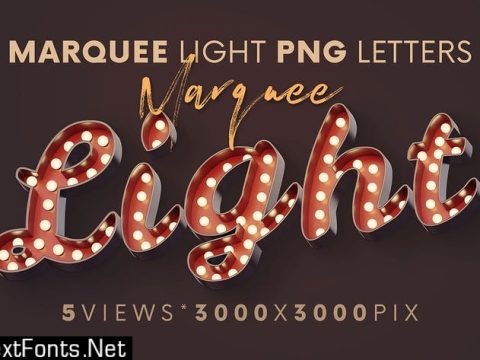 Marquee Light Bulbs - 3D Lettering