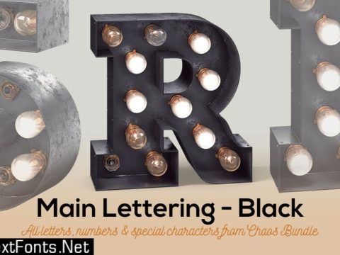 Marquee Light Bulbs Chaos 1 - Black Lettering