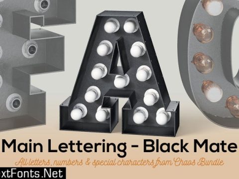 Marquee Light Bulbs Chaos 5 - Black Lettering