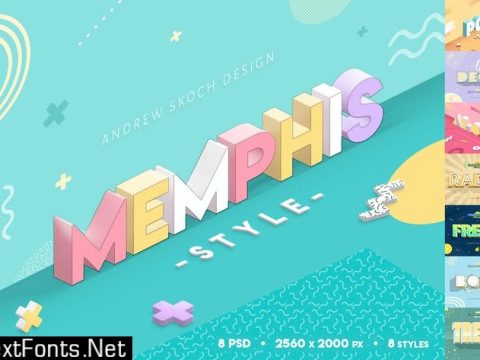 Memphis Style - Text Effects