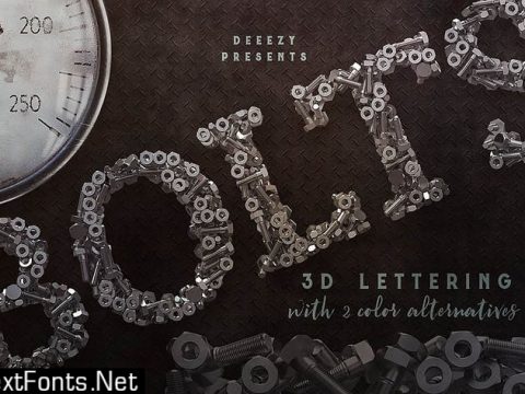 Metalic Bolts – 3D Lettering