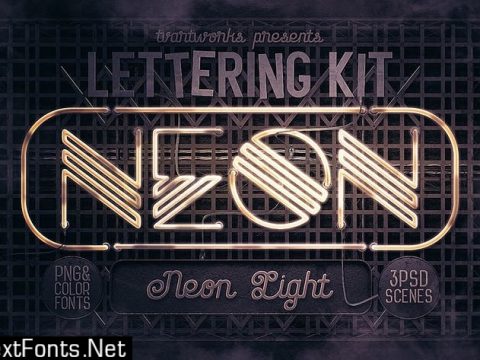 Neon Light Lettering Kit