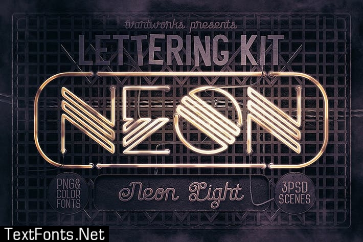 Neon Light Lettering Kit