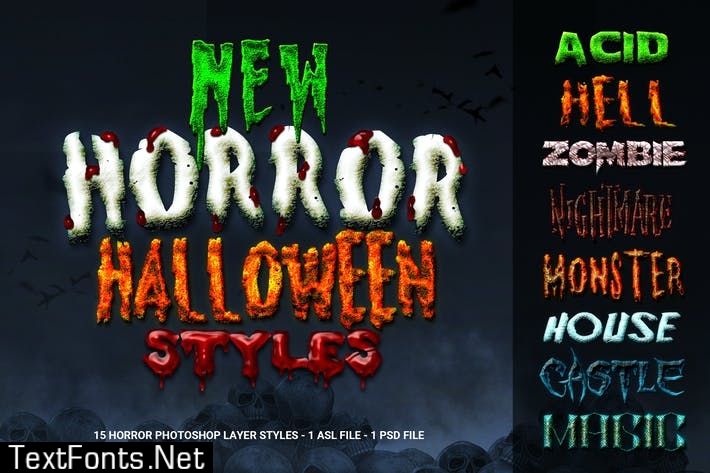 New Horror Halloween Photoshop Styles