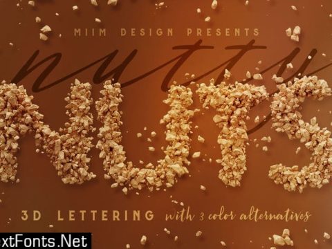 Nutty Nuts - 3D Lettering