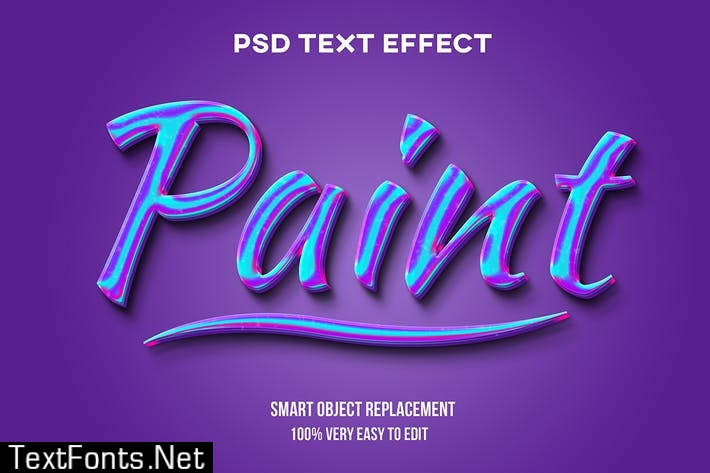 Pain texture abstract text effect