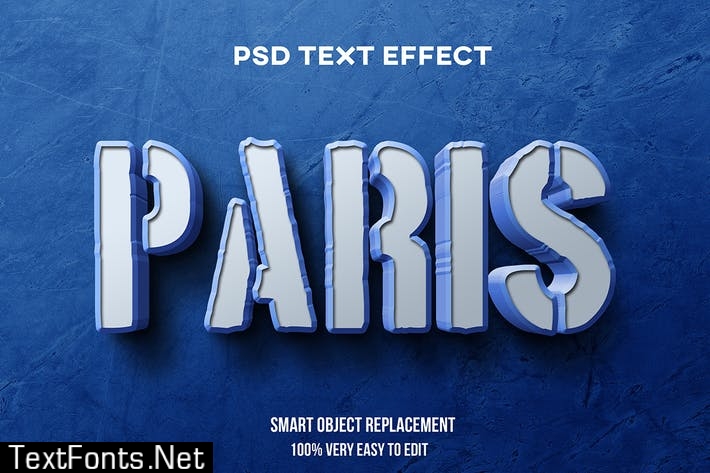 Paris 3d text effect