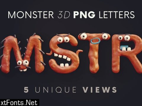 Plasticine Monsters - 3D Lettering