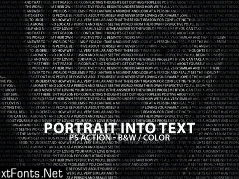 Portrait Into Text Photoshop Action