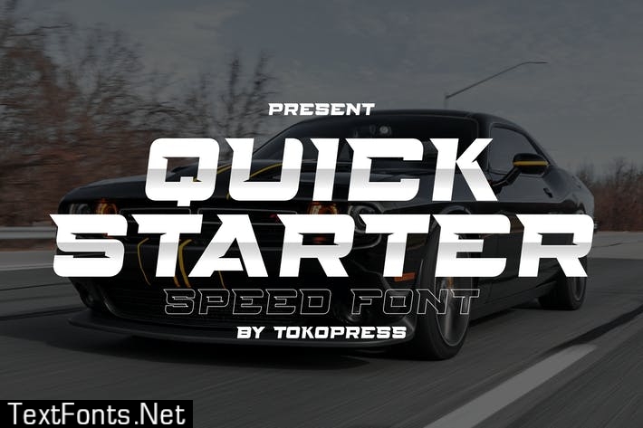 QUICKSTARTER - racing gaming font